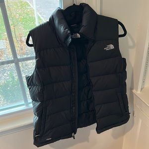 Black down north face vest